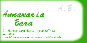 annamaria bara business card